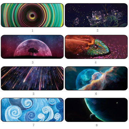 Spacious Desk Mouse Pad — Magic Circles Design