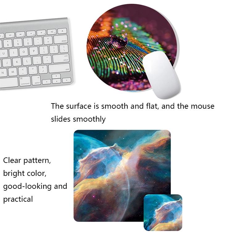 Spacious Desk Mouse Pad — Magic Circles Design