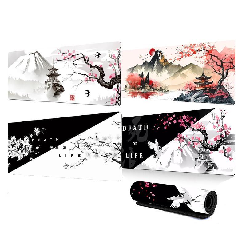 Cherry Blossom Ink Painting Mouse Pad — Pattern 1 | 400x900x2mm