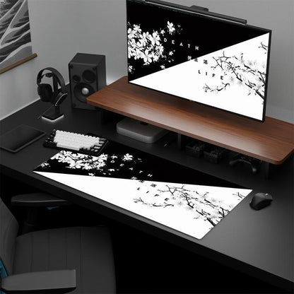 Cherry Blossom Ink Painting Mouse Pad — Pattern 1 | 400x900x2mm