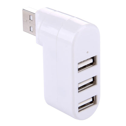 3-Port USB 2.0 Hub with 180° Rotation — Flexible Connectivity | Black