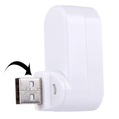 3-Port USB 2.0 Hub with 180° Rotation — Flexible Connectivity | Black