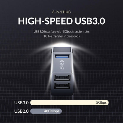 3-in-1 USB Mini Hub Adapter for Multiple Devices — White