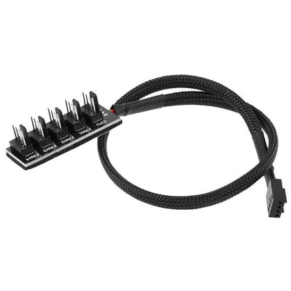 2-Port PWM Fan Hub for PC Chassis — 4-Pin PWM Cooling Controller