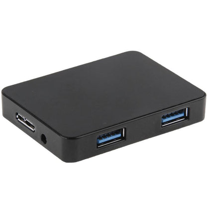 4-Port USB 3.0 Hub with 60cm Cable — Fast Data Transfer | Black