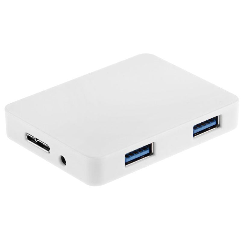 4-Port USB 3.0 Hub with 60cm Cable — Fast Data Transfer | Black