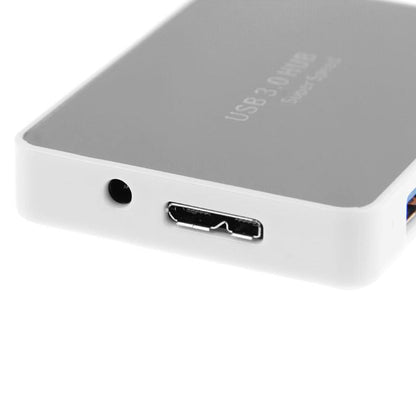 4-Port USB 3.0 Hub with 60cm Cable — Fast Data Transfer | Black