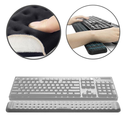 Memory Foam Keyboard Wrist Rest & Mouse Pad — Black