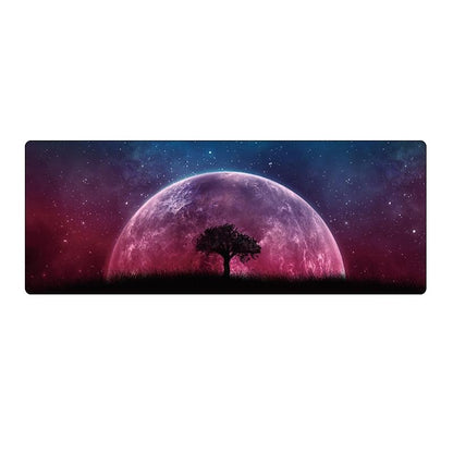 Spacious Desk Mouse Pad — Galaxy Tree Design