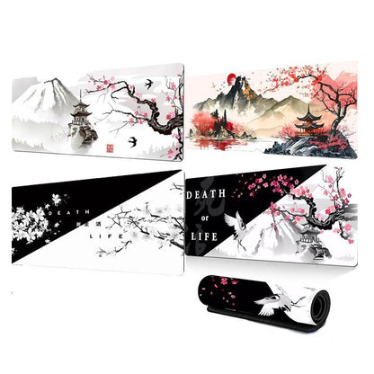 Cherry Blossom Ink Painting Mouse Pad — Pattern 8 | 400x900x2mm