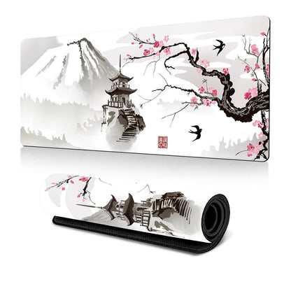 Cherry Blossom Ink Painting Mouse Pad — Pattern 15 | 300x800x2mm