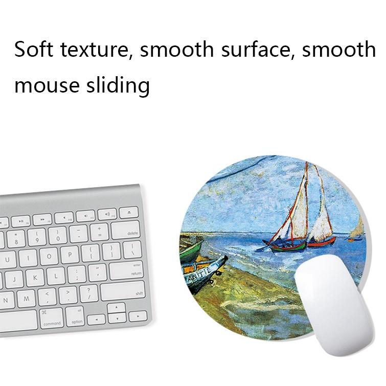 Large Desk Mouse Pad — Wheat Field Oil Painting Design
