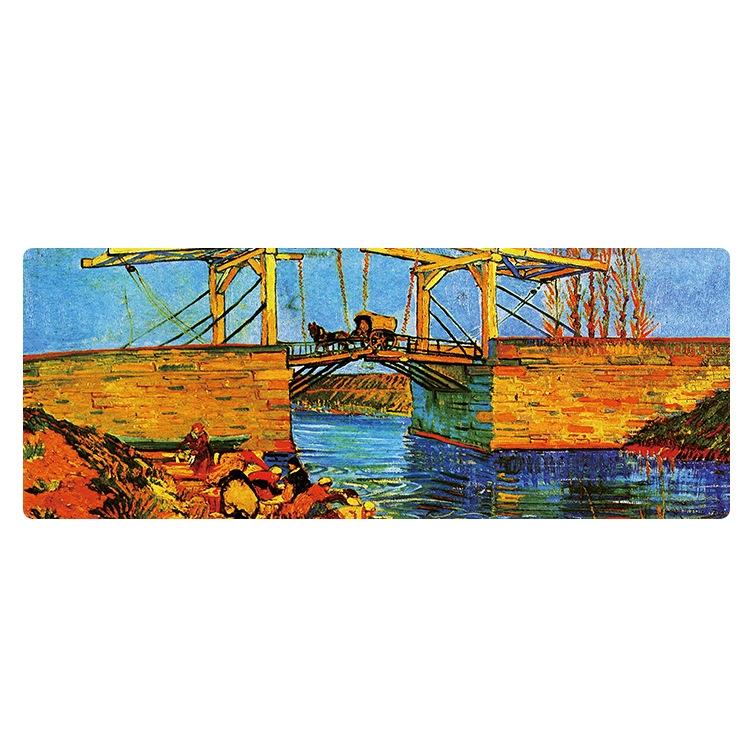 Large Desk Mouse Pad — Wheat Field Oil Painting Design