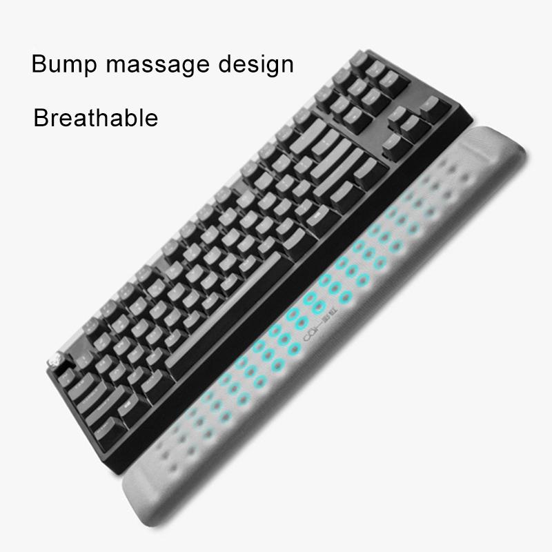 Memory Foam Keyboard Wrist Rest & Mouse Pad — Grey