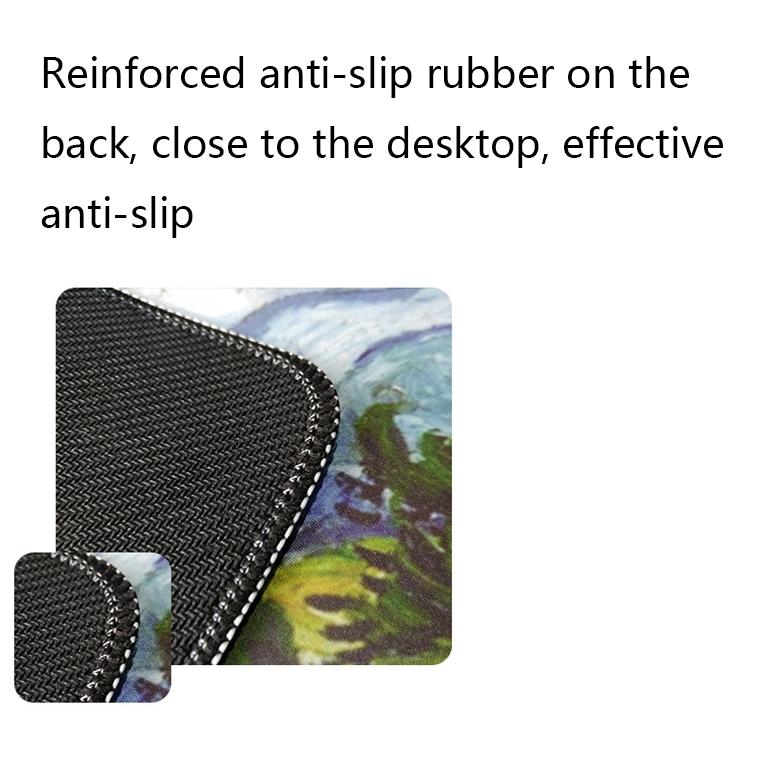 Large Desk Mouse Pad — Starry Night Oil Painting Design