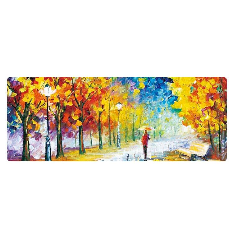 Large Desk Mouse Pad — Starry Night Oil Painting Design