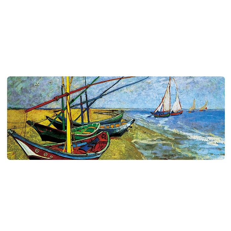 Large Desk Mouse Pad — Starry Night Oil Painting Design