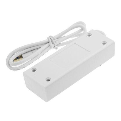 4-Port USB 3.0 Hub with LED Indicator — SuperSpeed 5Gbps | White