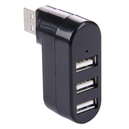 3-Port USB 2.0 Hub with 180° Rotation — Flexible Connectivity | White