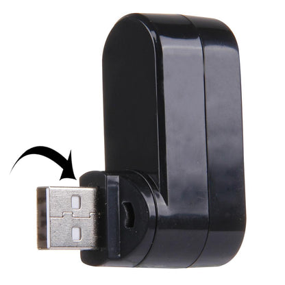 3-Port USB 2.0 Hub with 180° Rotation — Flexible Connectivity | White