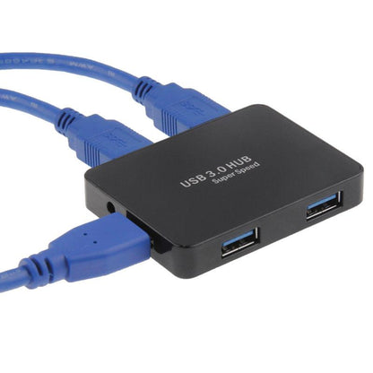 4-Port USB 3.0 Hub with 60cm Cable — Fast Data Transfer | White