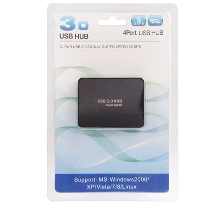 4-Port USB 3.0 Hub with 60cm Cable — Fast Data Transfer | White