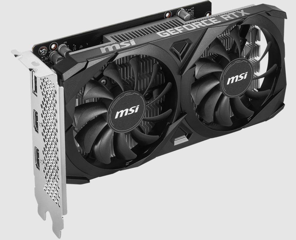 MSI nVidia GeForce RTXâ„¢ 3050 VENTUS 2X E 6G OC, Boost: 1492 MHz, CUDA 2304 Units, 6GB GDDR6, HDMIâ„¢ x 2