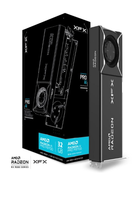 XFX AMD Radeon AI Pro R9700 Blower 32GB GDDR6 4xDP, AMD RDNAâ„¢ 4 (RX-97XPROAIY)