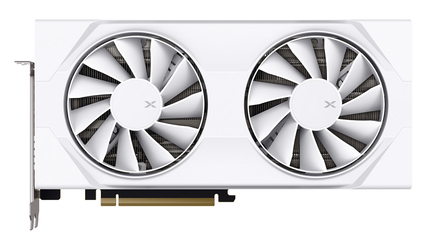 XFX Swift AMD Radeon RX 9060XT OC White Gaming Edition with 16GB GDDR6 HDMI 2xDP, AMD RDNAâ„¢ 4 (RX-96TSW16WBQ)