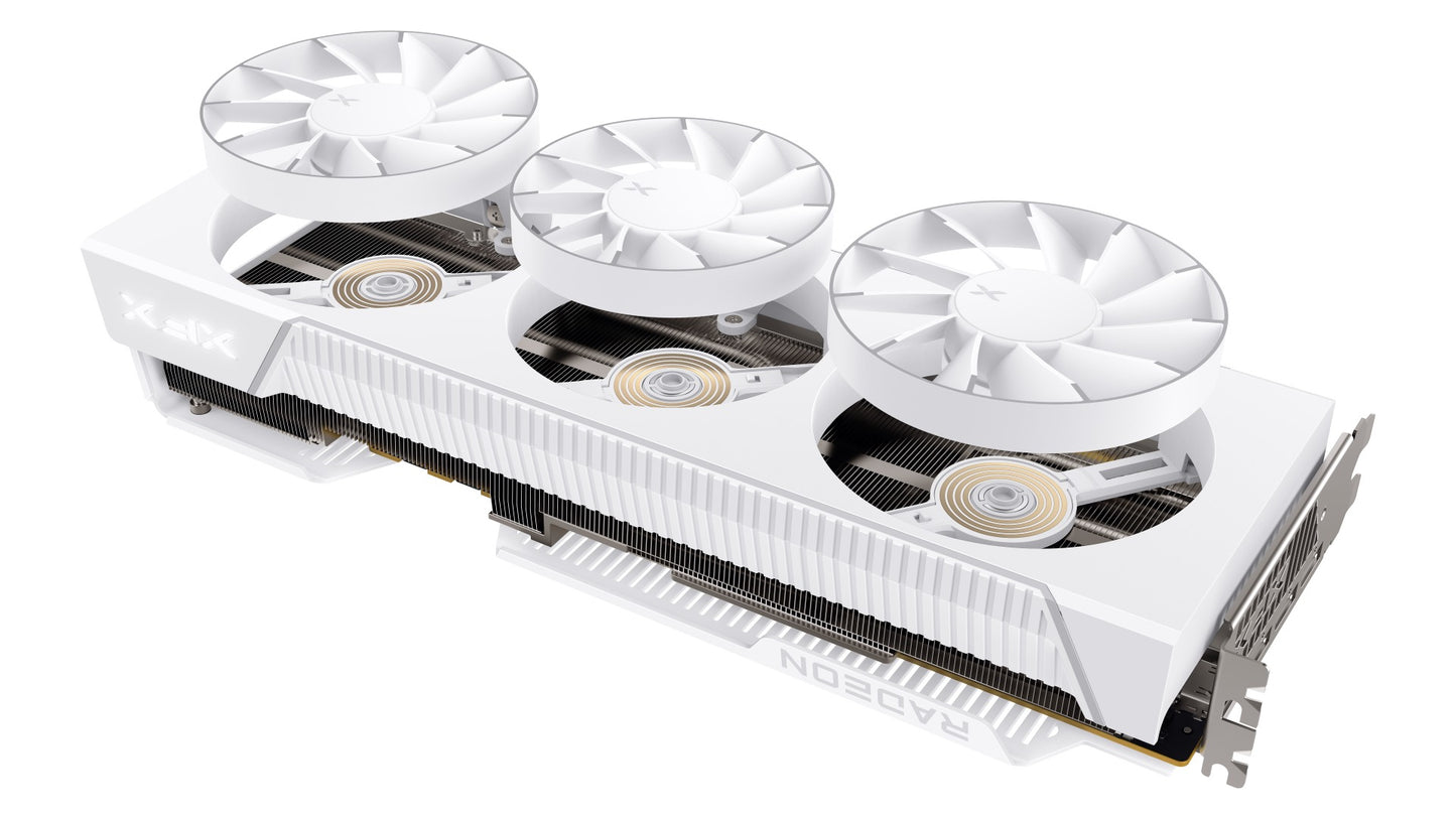 XFX Mercury AMD Radeon RX 9070XT OC White Magnetic Air Edition with RGB 16GB GDDR6 HDMI 3xDP, AMD RDNAâ„¢ 4 (RX-97TMARGW9)