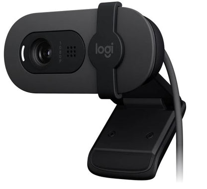 Logitech Brio 100 Full HD 1080p webcam with auto-light balance, integrated priva