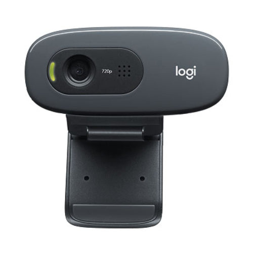 Logitech C270 HD 720p Webcam — 3MP, Widescreen Video, Light Correction