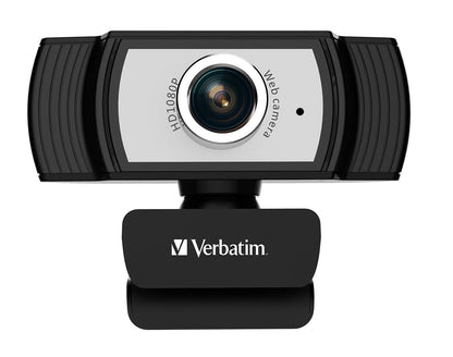 Verbatim 1080p Full HD Webcam - Black/Silver FHD 1920x1080, 2.0 Mega Pixels, Com