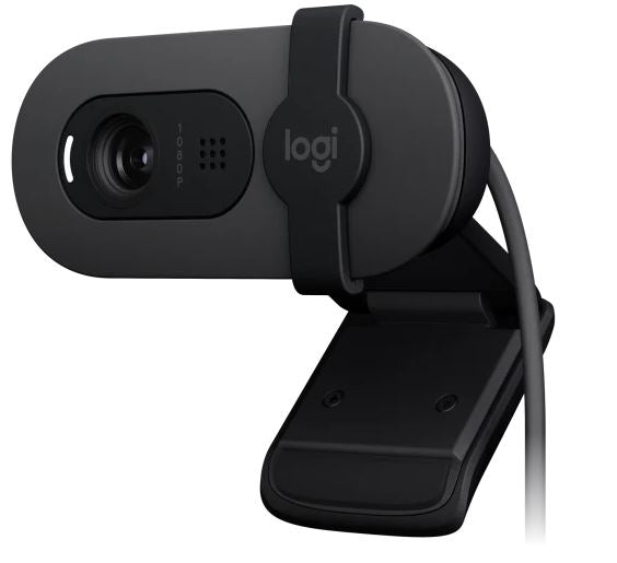 Logitech Brio 100 Full HD 1080p webcam with auto-light balance, integrated priva image 0