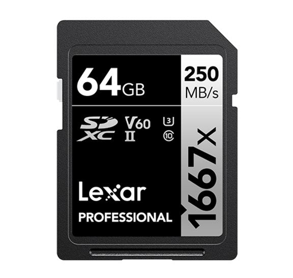 Lexar Professional 1667x 64GB SDXC™ UHS-II Card SILVER Series  speed up to 250 image 0