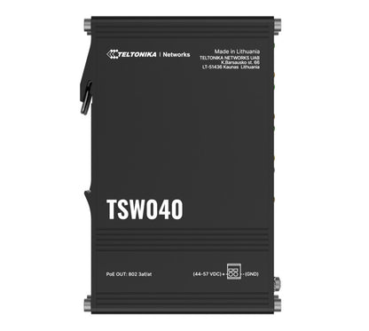 Teltonika TSW040 - 8-port PoE+ Switch (7-57 VDC, or 44-57 VDC for PoE-out) Integ image 0