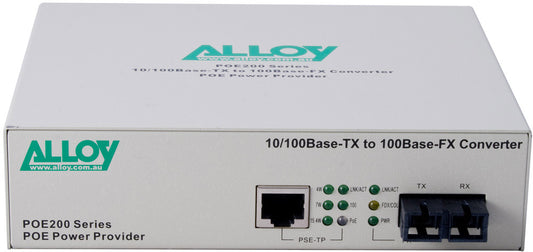 Alloy POE200SC.20 10/100Base-TX to 100Base-FX Single Mode Fibre (SC) Converter, image 1
