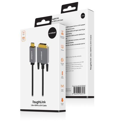 mbeat Tough Link 1.8m HDMI to DVI Cable  Up to 1080p@60Hz (1920×1080)  Cable Le image 3