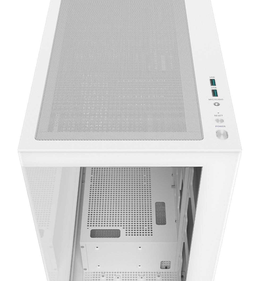 DeepCool CG580 White Panoramic ATX Mid-Tower Case, Up to 2x 360mm Radiators, 9x1 image 1