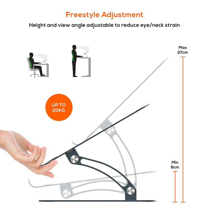 mbeat® Stage S6 Adjustable Elevated Laptop and MacBook Stand image 1