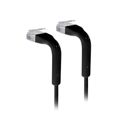 Ubiquiti UniFi Patch Cable Single Unit, 0.1m, Black, Both End Bendable to 90 Deg image 0