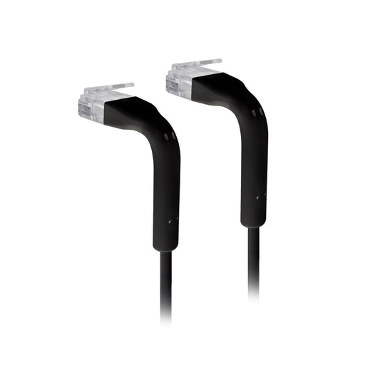 Ubiquiti UniFi Patch Cable Single Unit, 0.1m, Black, Both End Bendable to 90 Deg image 0
