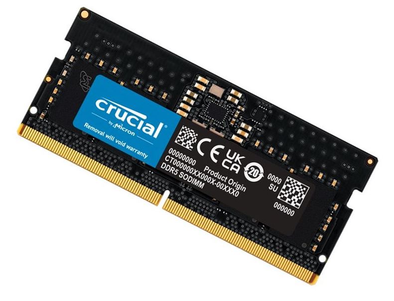 Crucial 8GB (1x8GB) DDR5 SODIMM 5600MHz C46 1.1V Laptop Laptop Memory image 0