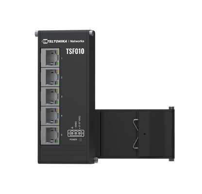 Teltonika Flat Ethernet Switch, 3-Pin Power Input, Flat and compact design, Plug image 0