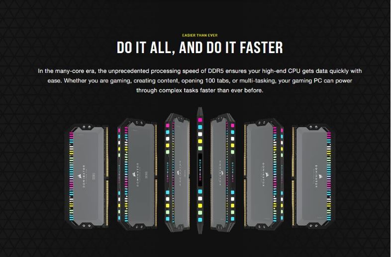 Corsair Dominator Platinum RGB 32GB (2x16GB) DDR5 UDIMM 5600Mhz C36 1.25V Black image 2