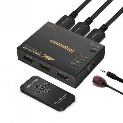 Simplecom CM305 Ultra HD 5 Way HDMI Switch 5 IN 1 OUT Splitter 4K@60Hz image 0