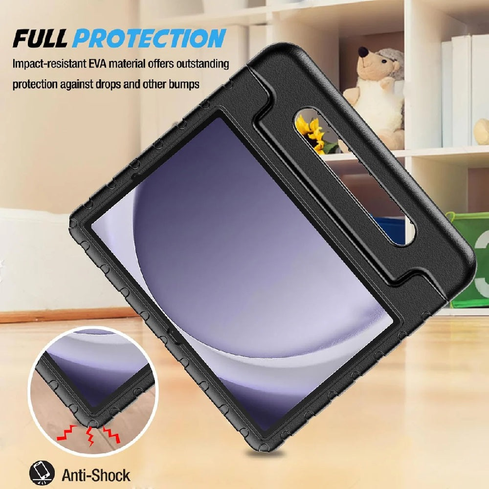 Pisen Samsung Galaxy Tab A9+ (11') Kid Friendly Case Black - Shockproof, Raised image 0
