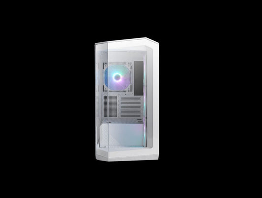 MSI MAG PANO M100R PZ WHITE Micro ATX Case, 1x USB 3.2, 2x USB 2.0, 1x Audio, 1x image 1