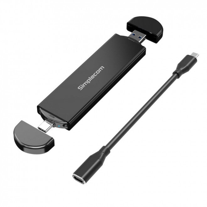 Simplecom SE522 NVMe / SATA M.2 SSD to USB 3.2 Gen 2 Dual USB Connector Enclosur image 0