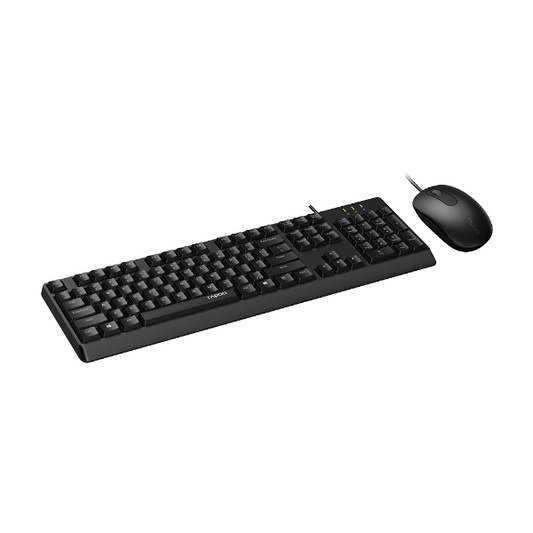 RAPOO X130pro - Wired Optical Mouse and Keyboard Combo Black / 1000dpi / Spill R image 1